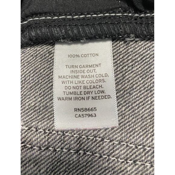 BP Be Responsible Carpenter Jeans High Rise 34 Black Wide Leg Charcoal Wash - Picture 5 of 9